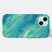 Blue Hydrangea Wavy Texture Case-Mate iPhone Case (Achterkant (horizontaal))