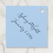 Blue Hydrangea Wedding Dank je Stropdas op Labels (Achterkant)