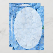 Blue Hydrangea Wedding Fan Program Paper Programma (Voorkant / Achterkant)