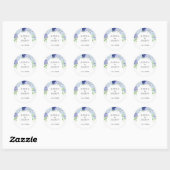 Blue Hydrangea Wedding Favor Stickers Cadeau Étiqu (Feuille)