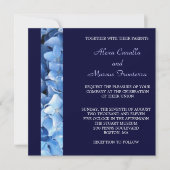 Blue Hydrangea Wedding Invitation Kaart (Voorkant)