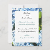 Blue Hydrangea Wedding Invitation Kaart (Voorkant)
