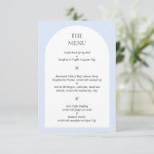 Blue Hydrangea Wedding Inviter Menu Carte de choix (Debout devant)