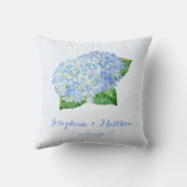 Blue Hydrangea Wedding Kussen (Achterkant)