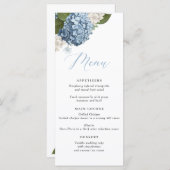 Blue Hydrangea Wedding Menu (Voorkant / Achterkant)