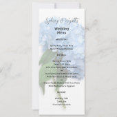 Blue Hydrangea Wedding Menu Tall Paper Sjabloon Kaart (Voorkant)