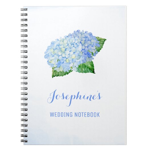 Blue Hydrangea Wedding Planning Notitieboek (Voorkant)