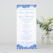 Blue Hydrangea Wedding Programme Programma (Staand voorkant)
