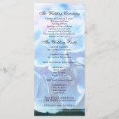 Blue Hydrangea Wedding Programme Programma (Achterkant)