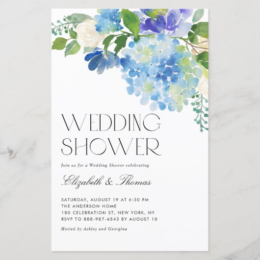 Blue Hydrangea Wedding Shower (Voorkant)