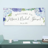 Blue Hydrangea Welcome Vrijgezellenfeest Banner (Beurs)