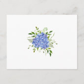 Blue Hydrangeas 80e carte d'anniversaire Demande (Dos)