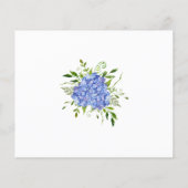 Blue Hydrangeas 80e carte d'anniversaire Demande (Dos)