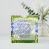Blue Hydrangeas 80th Birthday Party Invitations Kaart (Staand voorkant)