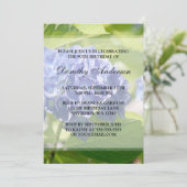 Blue Hydrangeas 90th Birthday Party Invitations (Debout devant)