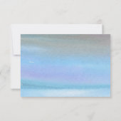 Blue hydrangeas aquarelle mariage floral RSVP (Dos)