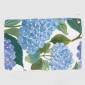 Blue Hydrangeas | Beautiful Floral Bush Golfhanddoek (Horizontaal)