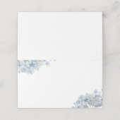 Blue Hydrangeas Blank Wedding Folded Place Card (Buitenkant ongevouwen)