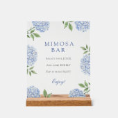 Blue Hydrangeas Bordure Classique Mimosa Bar (Recto)