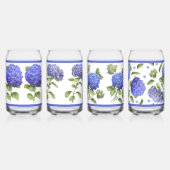 Blue Hydrangeas Botanique Art Can Glass Set (Droite)