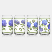 Blue Hydrangeas Botanique Art Can Glass Set (Dos)