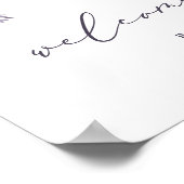 Blue Hydrangeas Bridal Shower Welcome Poster (Hoek)