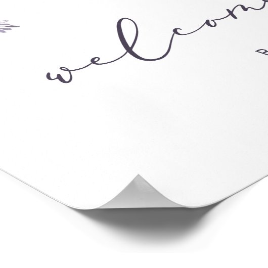 Blue Hydrangeas Bridal Shower Welcome Poster (Hoek)