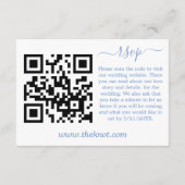 Blue Hydrangeas Bruiloft QR Code Behuizing Kaart (Achterkant)