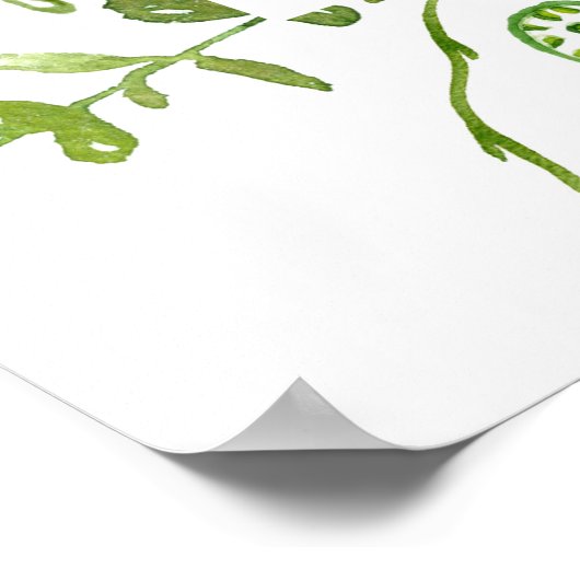 Blue Hydrangeas Couples Shower Sign Poster (Hoek)