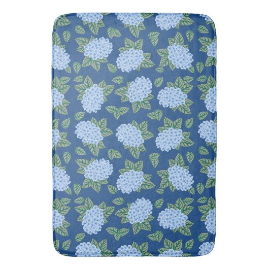 Blue Hydrangeas Custom Bath Mat (Voorkant Verticaal)
