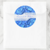 Blue Hydrangeas Dank u Receptie Stickers (Tas)