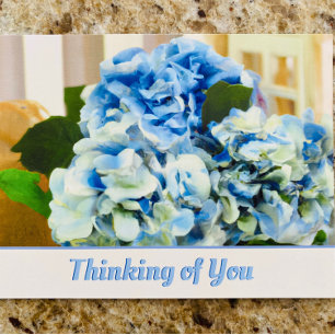 Blue Hydrangeas Denk aan uw Briefkaart