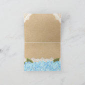 Blue Hydrangeas dentelle Kraft Rustique Merci mode (Intérieur)