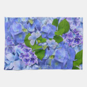 Blue Hydrangeas en Butterflies Theedoek (Horizontaal)