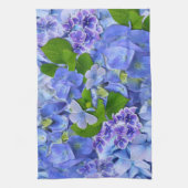 Blue Hydrangeas en Butterflies Theedoek (Verticaal)