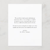 Blue Hydrangeas en Ivory Rozen Hartelijk dank (Achterkant)