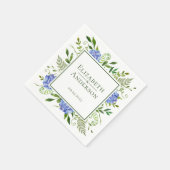 Blue Hydrangeas Engagement Party Servet (Hoek)