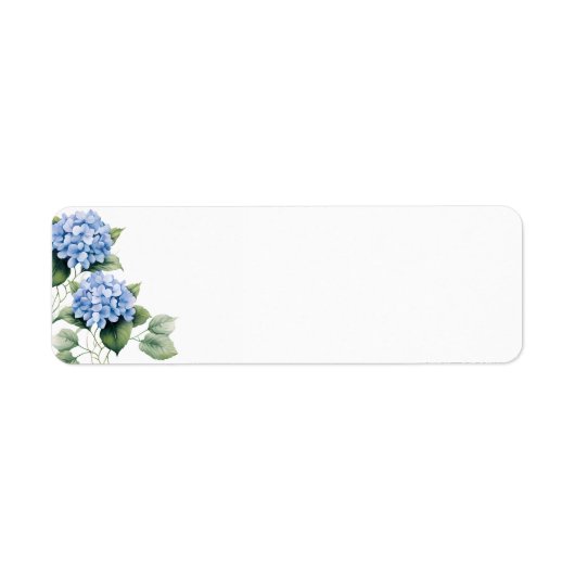 Blue Hydrangeas Etiket (Voorkant)