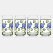 Blue Hydrangeas Floral Botanal Art (Gauche)