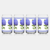 Blue Hydrangeas Floral Botanal Art (Gauche)