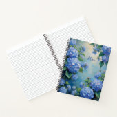 Blue Hydrangeas Floral Spiral-bound Journal Spring (Intérieur)