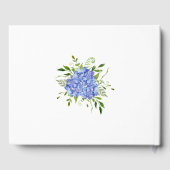 Blue Hydrangeas Floral Waterverf Wedding Gastenboek (Achterkant)