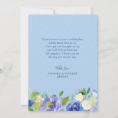 Blue Hydrangeas Floral Wreath Photo Merci (Dos)