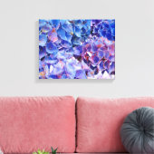 Blue Hydrangeas Flowers Foto afdrukken (Insitu (Woonkamer))
