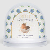 Blue Hydrangeas Gold Custom Photo 30th Anniversary (Avant)