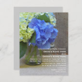 Blue Hydrangeas in een marineverbinding Kaart (Voorkant / Achterkant)