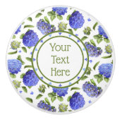Blue Hydrangeas Keramische Knop (Voorkant)