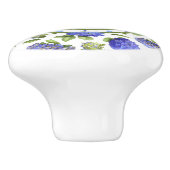 Blue Hydrangeas Keramische Knop (Zijkant)