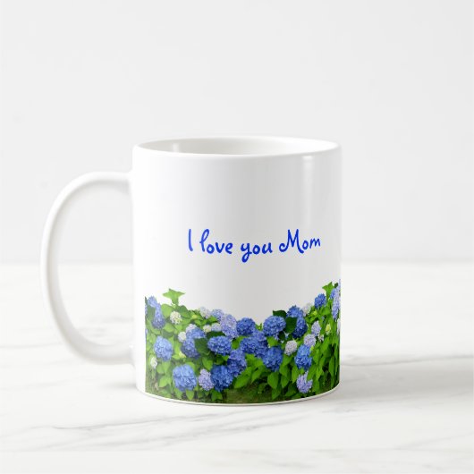 Blue Hydrangeas Mam's Coffee Mok (Links)