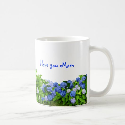 Blue Hydrangeas Mam's Coffee Mok (Rechts)